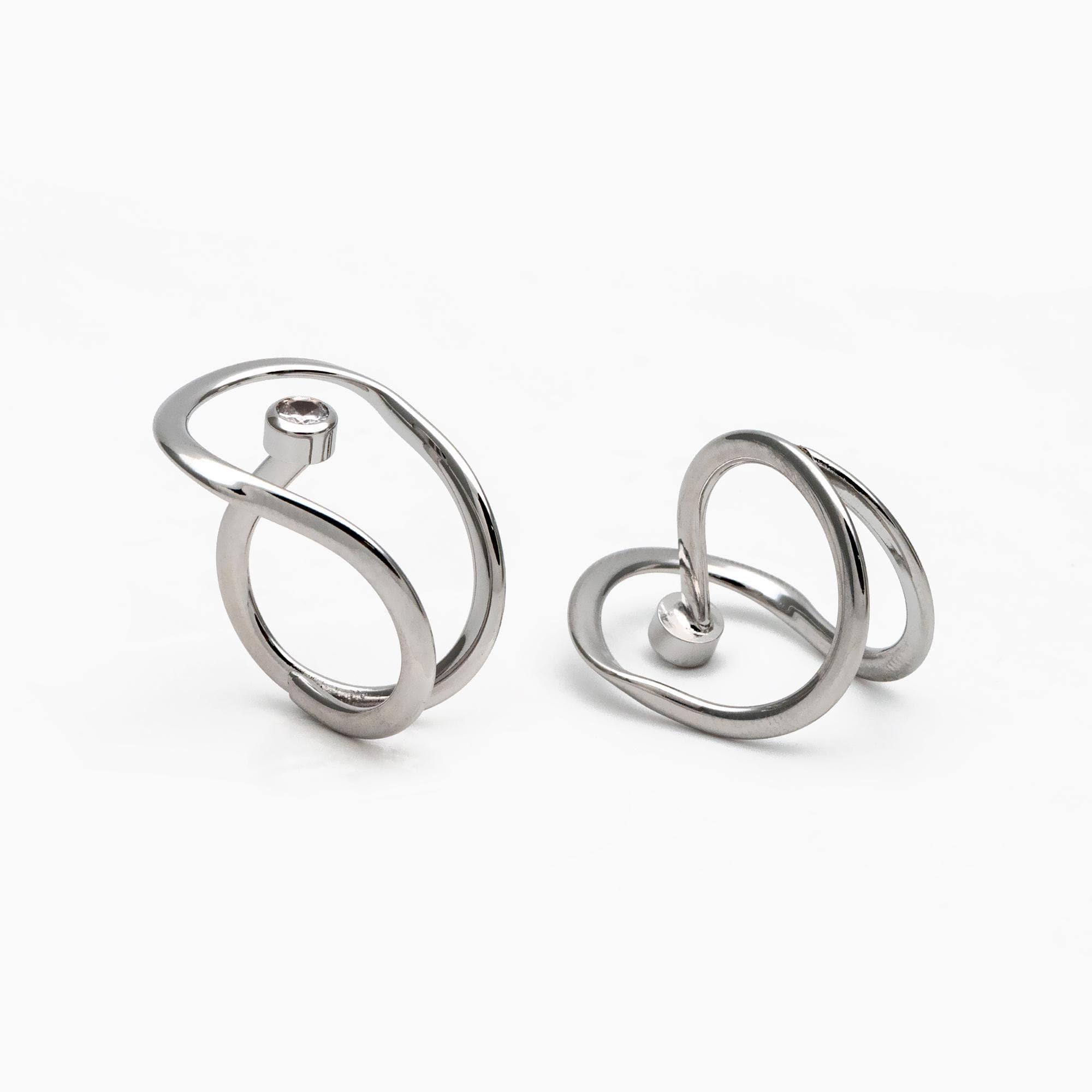 4pcs CZ Pave Gold/ Silver Double Band Ring, Everyday Ring, Fashion Rings, Adjustable Ring, Dainty Ring (#JZ-058)